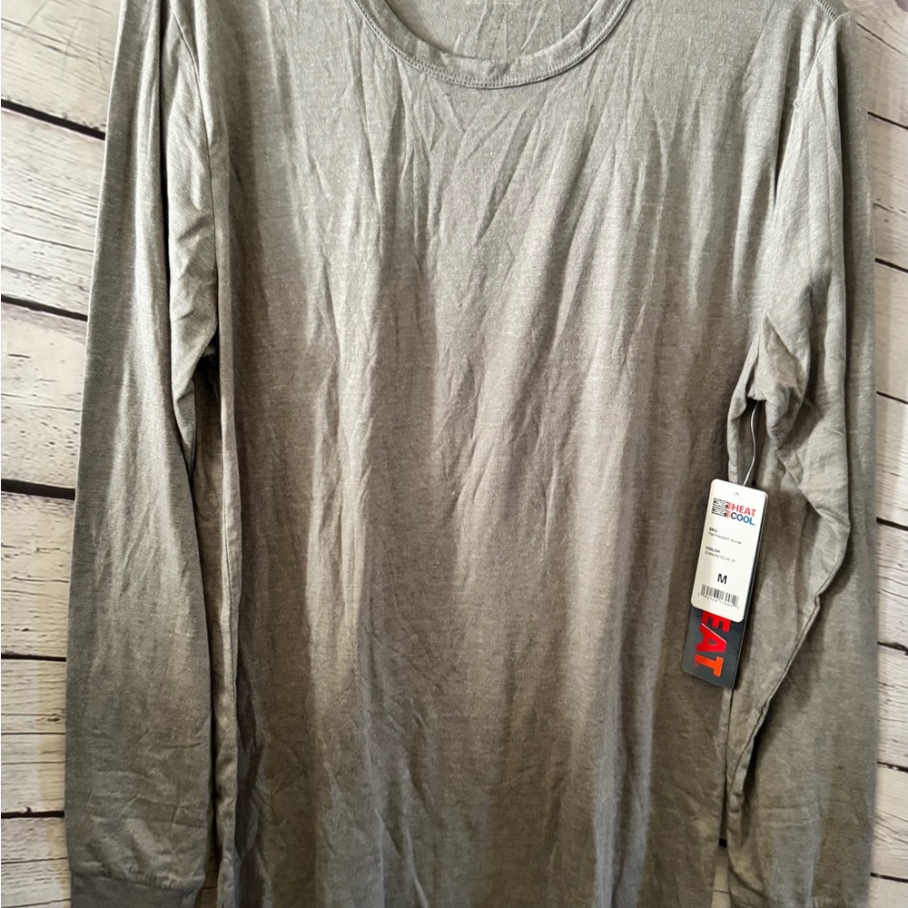 32 Degrees Men’s Cozy Heat Scoop-Neck Top Concrete Gray Medium